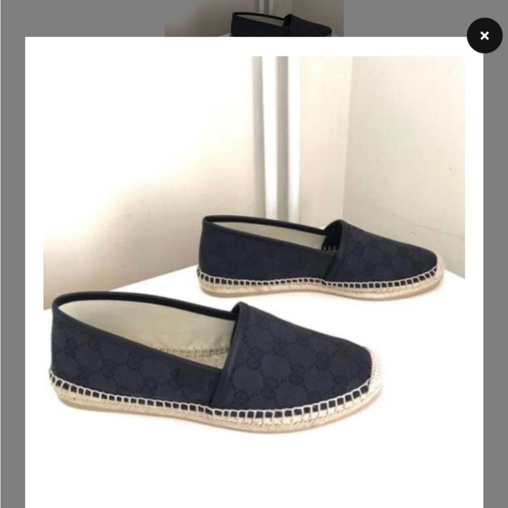 Authentic Gucci Canvas Espadrille Flats Size 35 - Picture 12 of 12